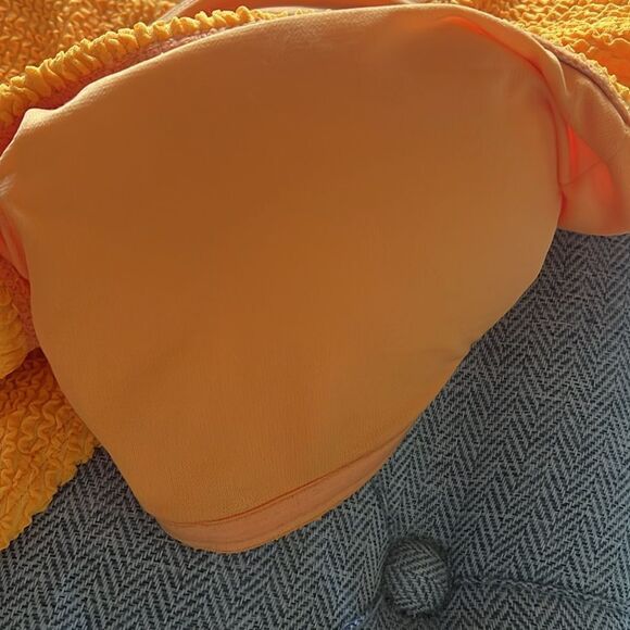 NWT Ardene Swim Bright Orange Textured Bikini Set - Picture 6 of 9